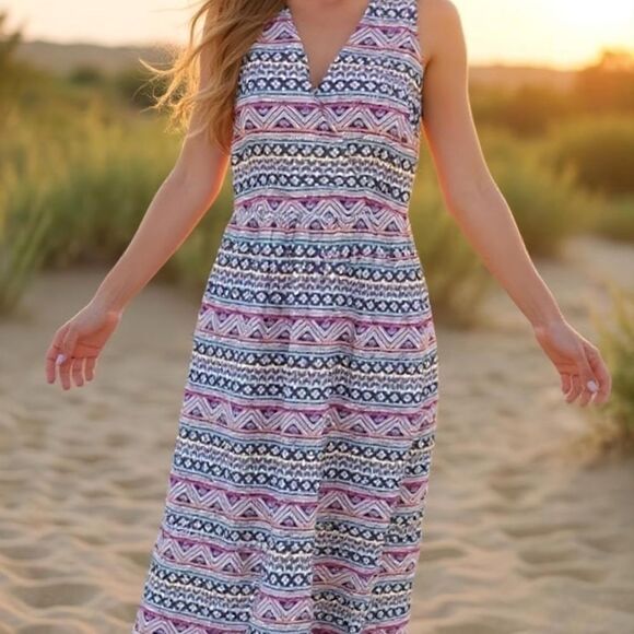 Vineyard Vines St Barths Commodore Maxi Dress Size 6 - Picture 1 of 5